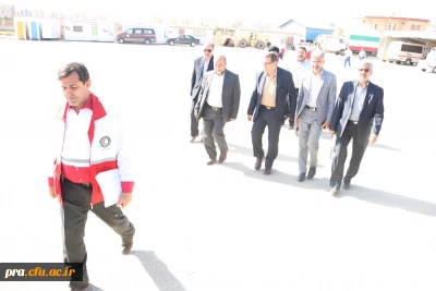 تشریف فرمایی مقام عالی دانشگاه فرهنگیان ، جناب آقای دکتر خنیفر برای بازدید میدانی از استان خوزستان و مناطق سیل زده