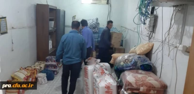 ارسال  کمک های اهدایی پردیس حضرت رسول اکرم به شهرستان کارون