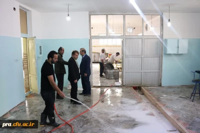 بازدید مدیریت محترم پردیس حضرت رسول اکرم(ص) جناب آقای دکتر صالحی از محل های مختلف دانشگاه