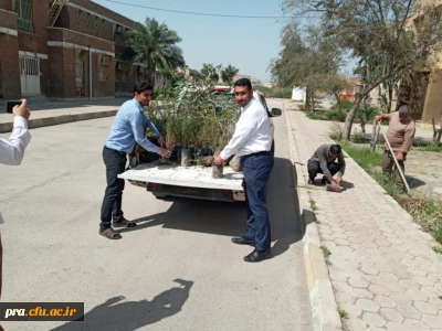 طرح کاشت نهال در پردیس حضرت رسول اکرم(ص) خوزستان
