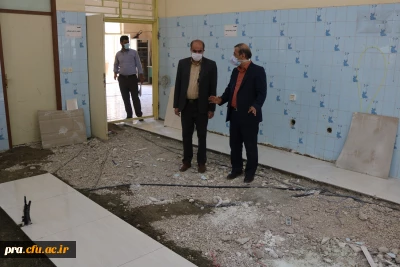 بازدید دکتر صالحی  از پروژه ی بهسازی پردیس حضرت رسول اکرم(ص) خوزستان