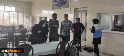 بازدید کارشناسان بهداشت شرق اهواز از آشپزخانه و سالن غذاخوری پردیس