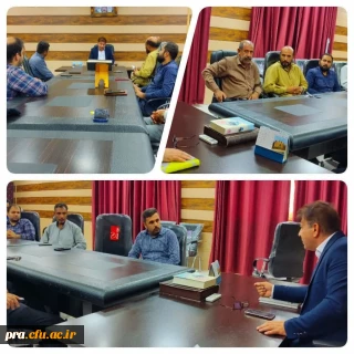 جلسه اداری معاونت توسعه منابع وپشتیبانی با کارکنان خدماتی