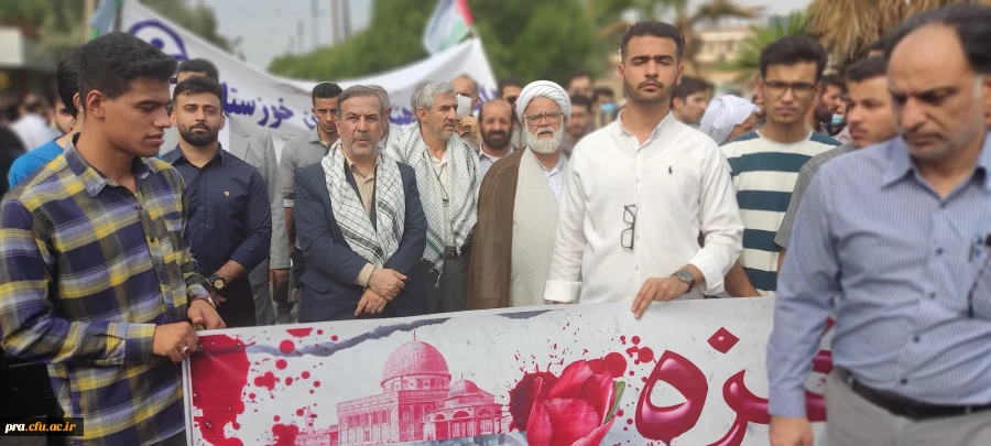 حضور پرشور دانشجو معلمان وکارکنان دانشگاه فرهنگیان استان خوزستان در راهپیمایی حمایت از مردم مظلوم فلسطین  11