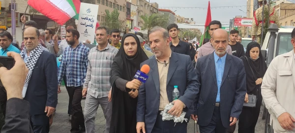 حضور پرشور دانشجو معلمان وکارکنان دانشگاه فرهنگیان استان خوزستان در راهپیمایی حمایت از مردم مظلوم فلسطین  5