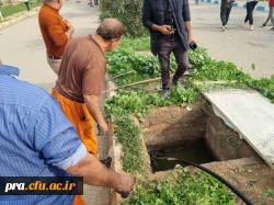 عملیات لایروبی فافضلابها  و جدول کشی بلوارهای داخلی پردیس  4