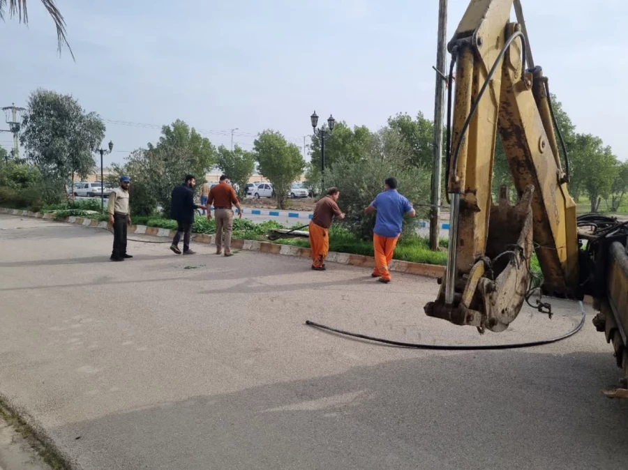 عملیات لایروبی فافضلابها  و جدول کشی بلوارهای داخلی پردیس  5