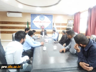 جلسه توجیهی معاونت پشتیبانی وامور دانشجویی و مسئول حراست با نگهبانان پردیس حضرت رسول اکرم و مرکز دکتر حسابی
