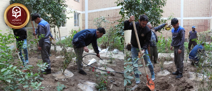 خرید و کاشت نهال های زینتی در محیط پردیس حضرت رسول اکرم(ص) 3