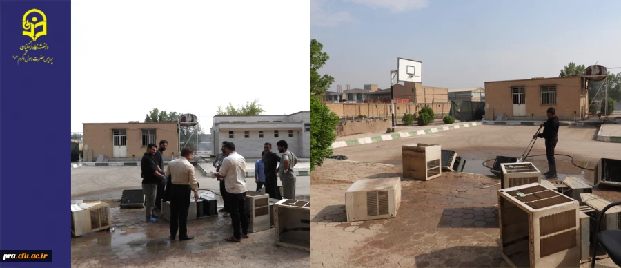 شست و شو  و سرویس کولرهای خوبگاه های دانشجویی پردیس حضرت رسول اکرم(ص) اهواز  2