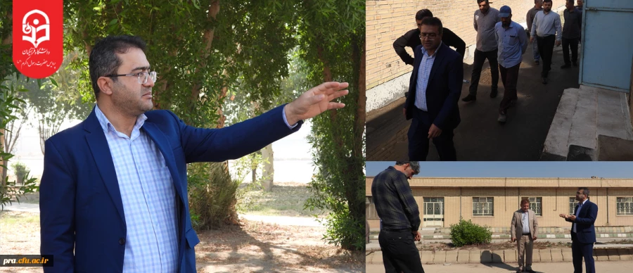 بازدید رئیس دانشگاه فرهنگیان خوزستان از پردیس حضرت رسول اکرم (ص) و تأکید بر تحول در زیباسازی و امکانات رفاهی 2