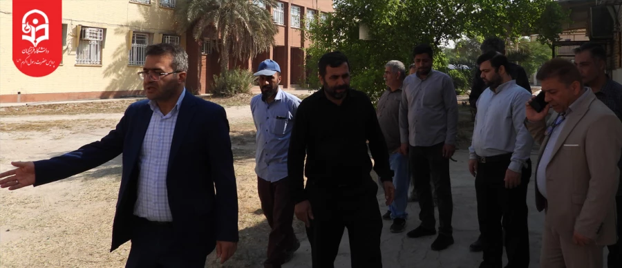 بازدید رئیس دانشگاه فرهنگیان خوزستان از پردیس حضرت رسول اکرم (ص) و تأکید بر تحول در زیباسازی و امکانات رفاهی 2